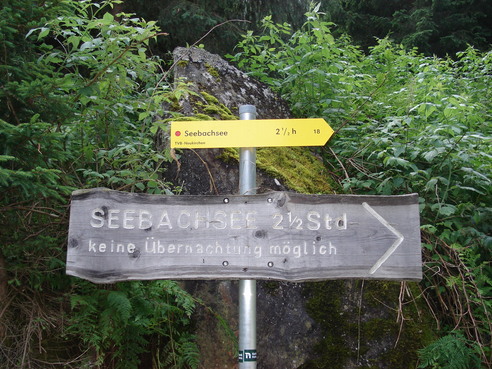Wegweiser zum Seebachsee
