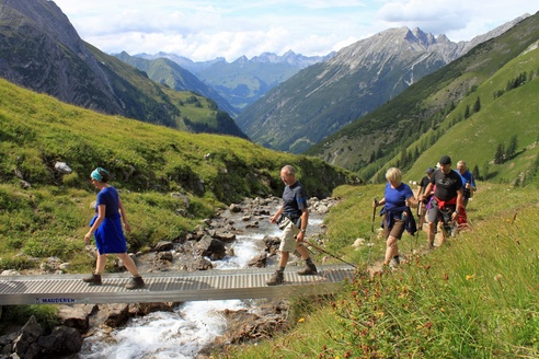 Beim Aufstieg zur Memminger Hütte