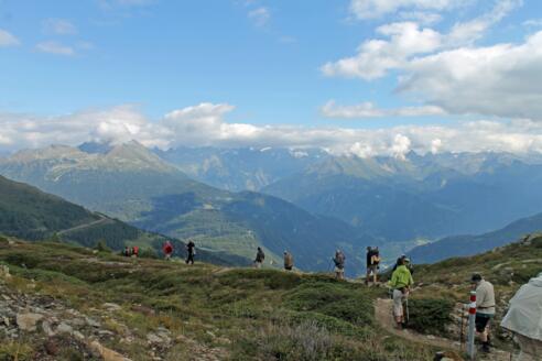 Auf dem Panorama Höhenweg zur Galflunalm