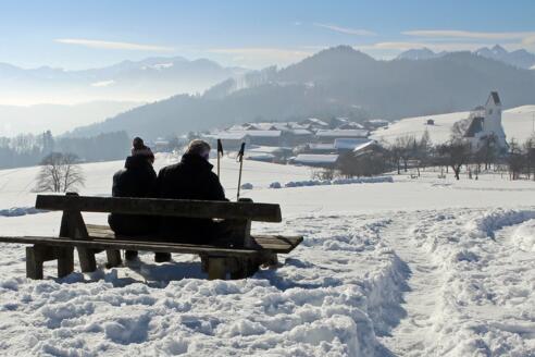 Winter Pause im Schnee