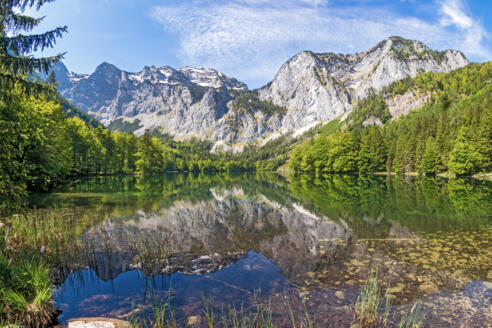 Hinterer Langbathsee, Blick zur Schaflucke