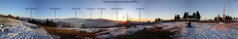 Gaisberg Panorama vom Gipfel im Winter