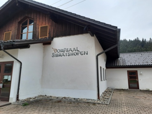 Dorfhalle Sibratshofen Informationstafel