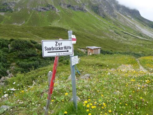 Abzweigung Saarbrücker Hütte