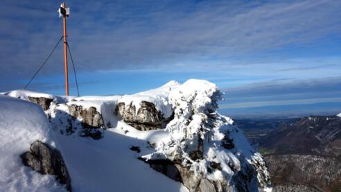 Nordgipfel Spitzplaneck ~1585m mit Stange