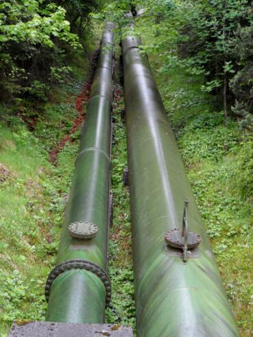 Druckrohrleitungen des OKA-Kraftwerks Steeg