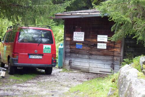 Materialseilbahn zur Kasseler Hütte