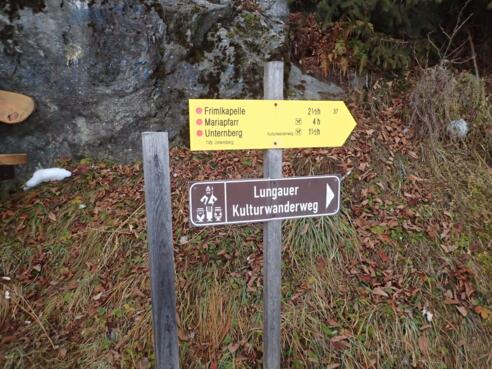 Ausgangspunkt zum Hohenbühel - hier nicht angeschrieben