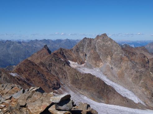 Daunkogel 3351 m, Blick zur Wilden Leck