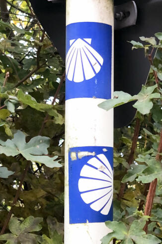 Wegzeichen Steigerwälder Jakobsweg