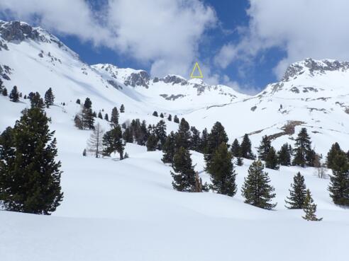 Schliererspitze, 2402 m, vom Großkessel aus gesehen