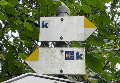 Markierung Jakobsweg und König-Ludwig-Weg