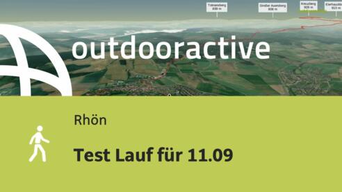 Wanderung in der Rhön: Test Lauf für 11.09