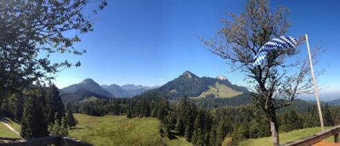 Ausblick von der Wagner-Alm auf den Heuberg