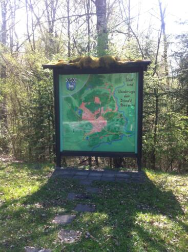 Wandertafel am Startpunkt