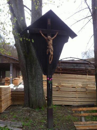 Wegkreuz in Steingaden nahe des Klosters