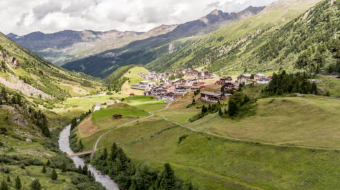 Gurgl Ortsaufnahme Sommer