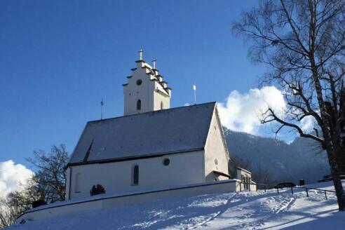 Kirche St. Margarethen im Winter