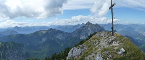 Hoher Straußberg Blick Richtung Westen zum Säuling