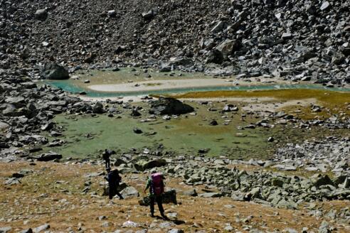 Feuchtgebiet unterhalb des Abstiegsweges durch das Weite Kar