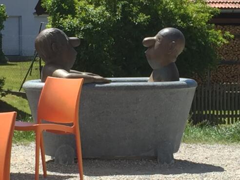 Loriot Brunnen, Münsing Dorfplatz