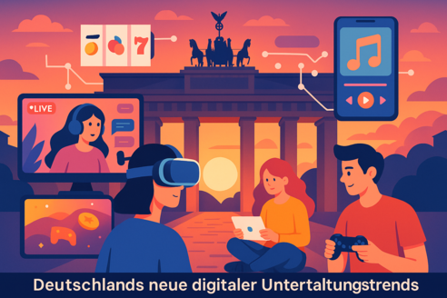 Illustration zu VR, Gaming und Streaming vor dem Brandenburger Tor