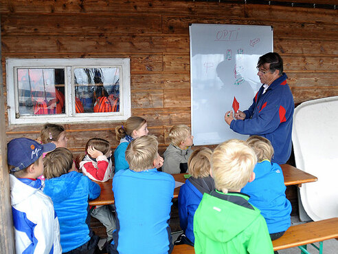 Theorieunterricht für das Segeln mit dem Optimist