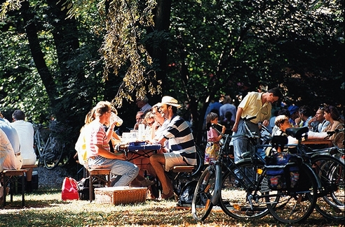 Rast im Biergarten