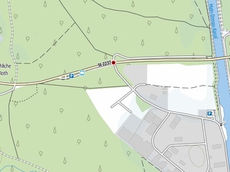 Parkplatz an Ampelkreuzung, Staatsstaße 2237