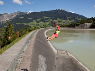 Der ultimative Flug über den See mit dem Flying Fox