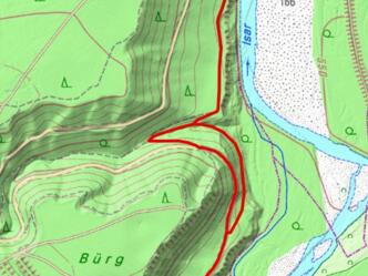 Wegumleitung (Auszug Bayernatlas)
