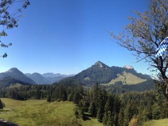 Ausblick von der Wagner-Alm auf den Heuberg
