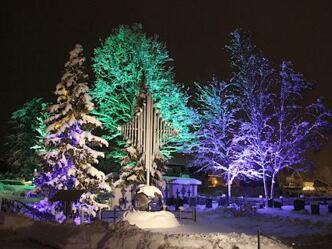 Weltfriedenskreuz Winter