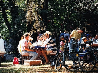 Rast im Biergarten