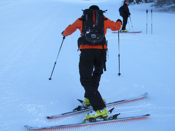 Technik üben im Skitourenpark
