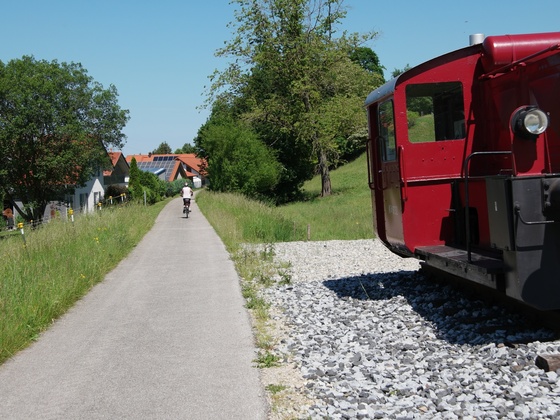 Bahntrassen-Radeln am "Sachsenrieder Bähnle".