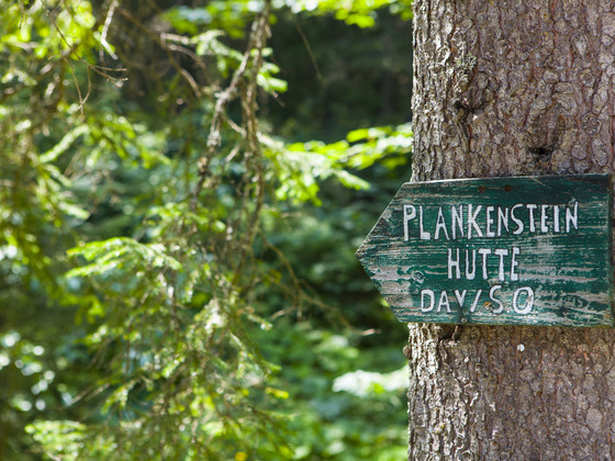 Wegweiser zur Blankensteinhütte