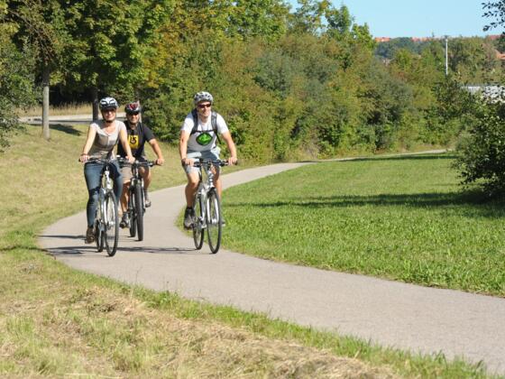 Radfahrer bei Feuchtwangen
