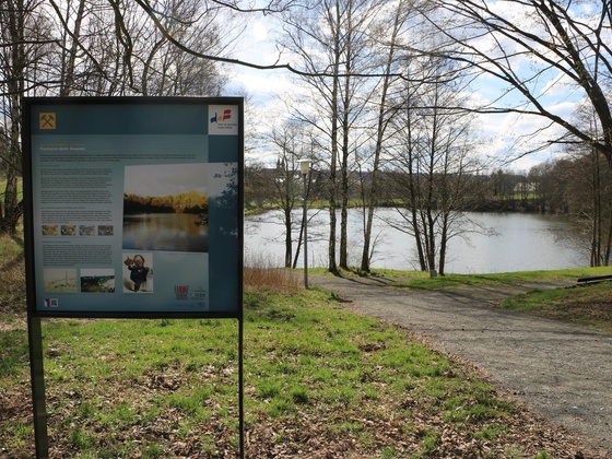 Lettenbachsee, Infotafel Geopfad Theresienstein