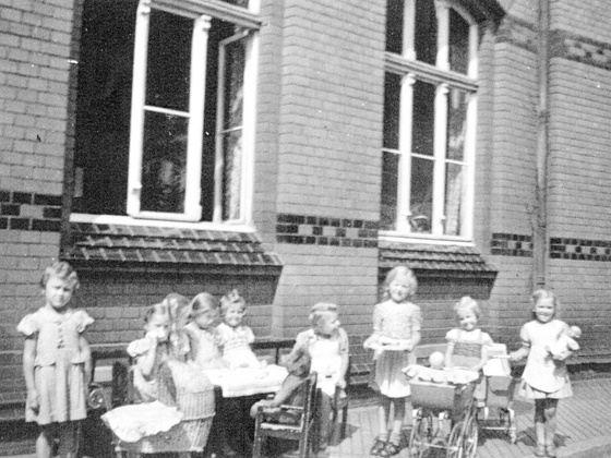 Der Kindergarten in der Klosterstraße 9 im Jahr 1945