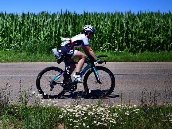 Rennradfahrerin