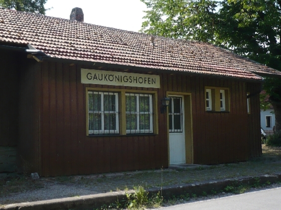 Überbleibsel der Gaubahn: Der ehemalige Bahnhof in Gaukönigshofen