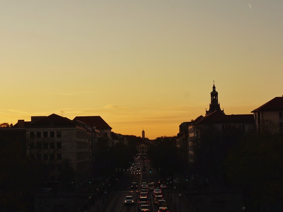 Friedensengel Sonnenuntergang Aussicht
