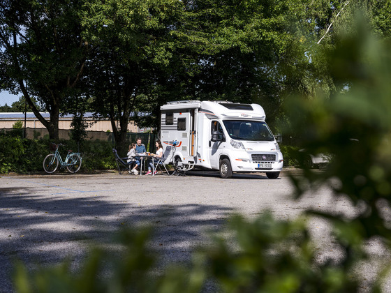 Frühstück am Wohnmobilstellplatz an der AmperOase