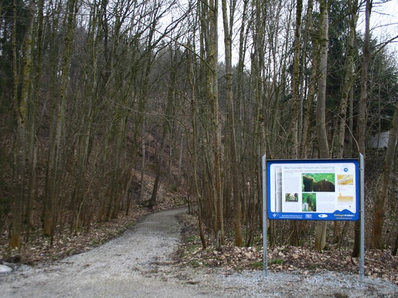 Infotafel am Wachsenden Felsen