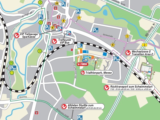 Übersichtsplan Innenstadt Roth - Challenge Roth