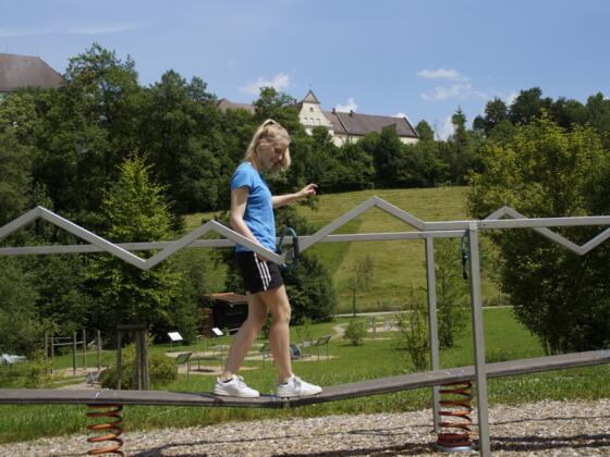 Station "Heißer Draht" des Schloss-Aktiv-Park
