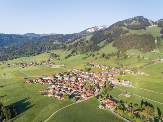 Bolsterlang von Oben mit Blick auf das Bolsterlanger Horn