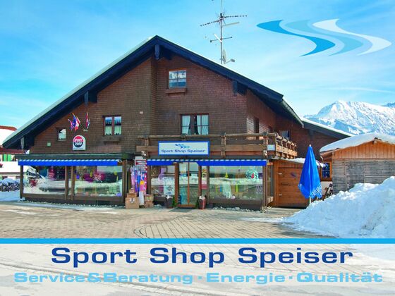 Zweigstelle des Sportgeschäfts Speiser an der Talstation der Hörnerbahn