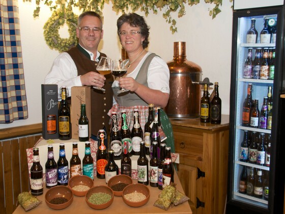 Die Biersommeliers Manuela und Wolfgang führen den Gasthof